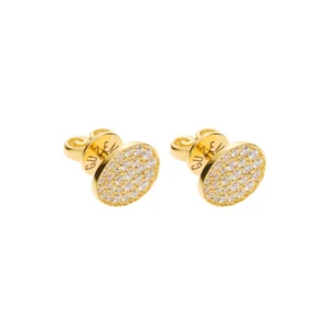 Flats Earrings, diamonds, yellow gold