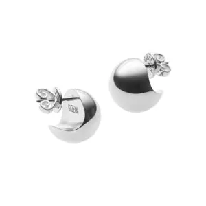 Mini Sphere Earrings, white gold