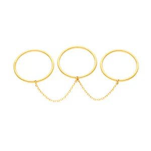 Trio Band Ring, yellow gold