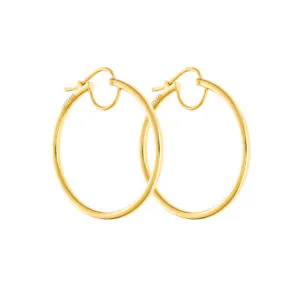 Mini Hoops Earrings, yellow gold