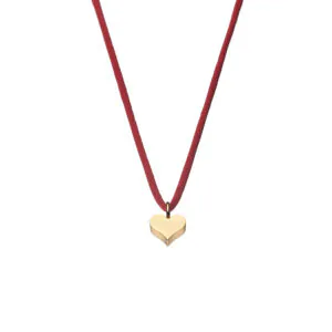 Puffed Heart Pendant, yellow gold