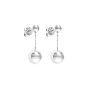 Orb Earrings, white gold