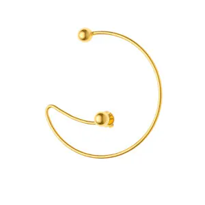Moon Arc Mono Earring, yellow gold