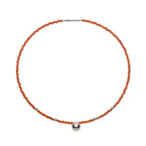Orb Accent Gems Necklace, white gold