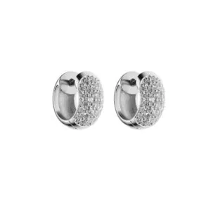 Diamond Mini Hug Hoops, white gold