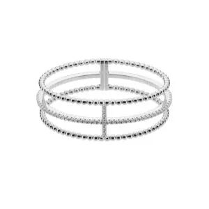 Cross Bracelet, diamonds, white gold