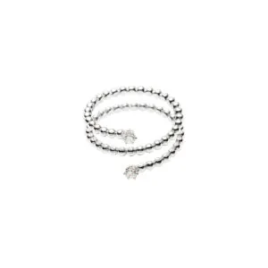 Spiral Ring, diamonds, white gold