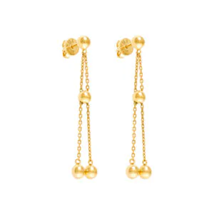 Orbs Transformer Earrings, yellow gold