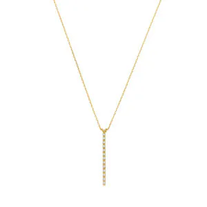 Multi Diamonds Necklace, yellow  gold