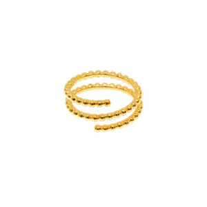 Trio Spiral Ring, yellow gold