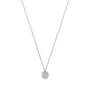 Mono Flat Necklace, diamonds, white gold