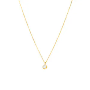 Diamond Drop Necklace, yellow gold