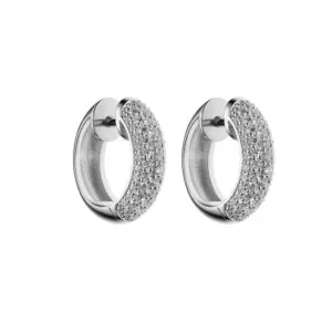 Diamond Bold Hug Hoops, white gold