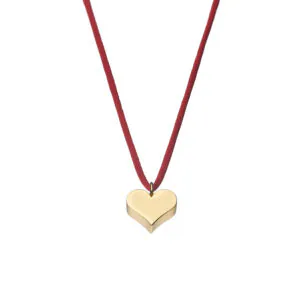 Bold Puffed Heart Pendant, yellow gold