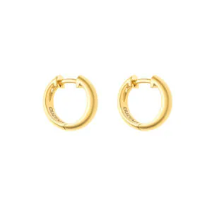 Mid Hug Hoops, yellow gold