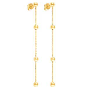 Tetra Chain Transformer Earrings, yellow gold