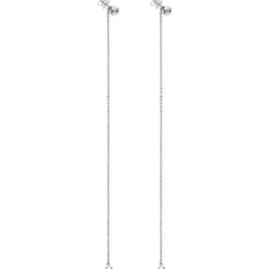 Duo Orb Transformer Earrings, white gold
