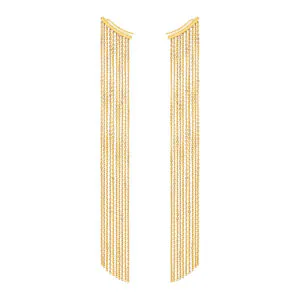 Chainfall Earrings, yellow gold