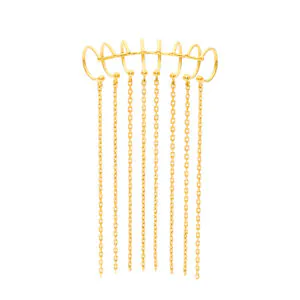 ChainFall Ear Cuff, yellow gold