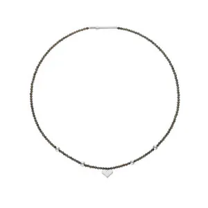 Heart Accent Gems Necklace, white gold