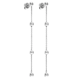 Tetra Chain Transformer Earrings, white gold