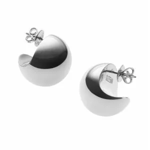 Bold Sphere Earrings, white gold