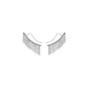 Short Chainfall Earrings, white gold
