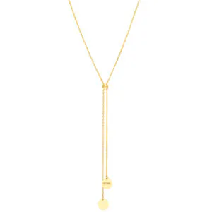Flats Tie Necklace, yellow gold