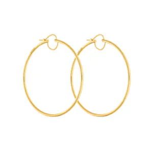 Mid Hoops Earrings, yellow gold