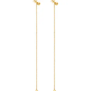 Duo Orb Transformer Earrings, yellow gold