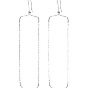 Hanger earrings, white gold