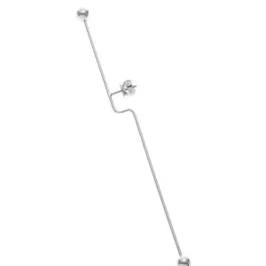 Arrowline Mono Earring, white gold