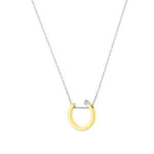 Round Match Necklace, diamond, yellow gold