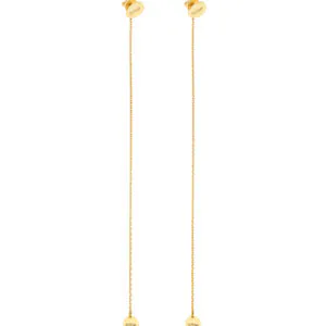 Duo Flat Transformer Earrings, yellow gold