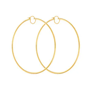 Bold Hoops Earrings, yellow gold