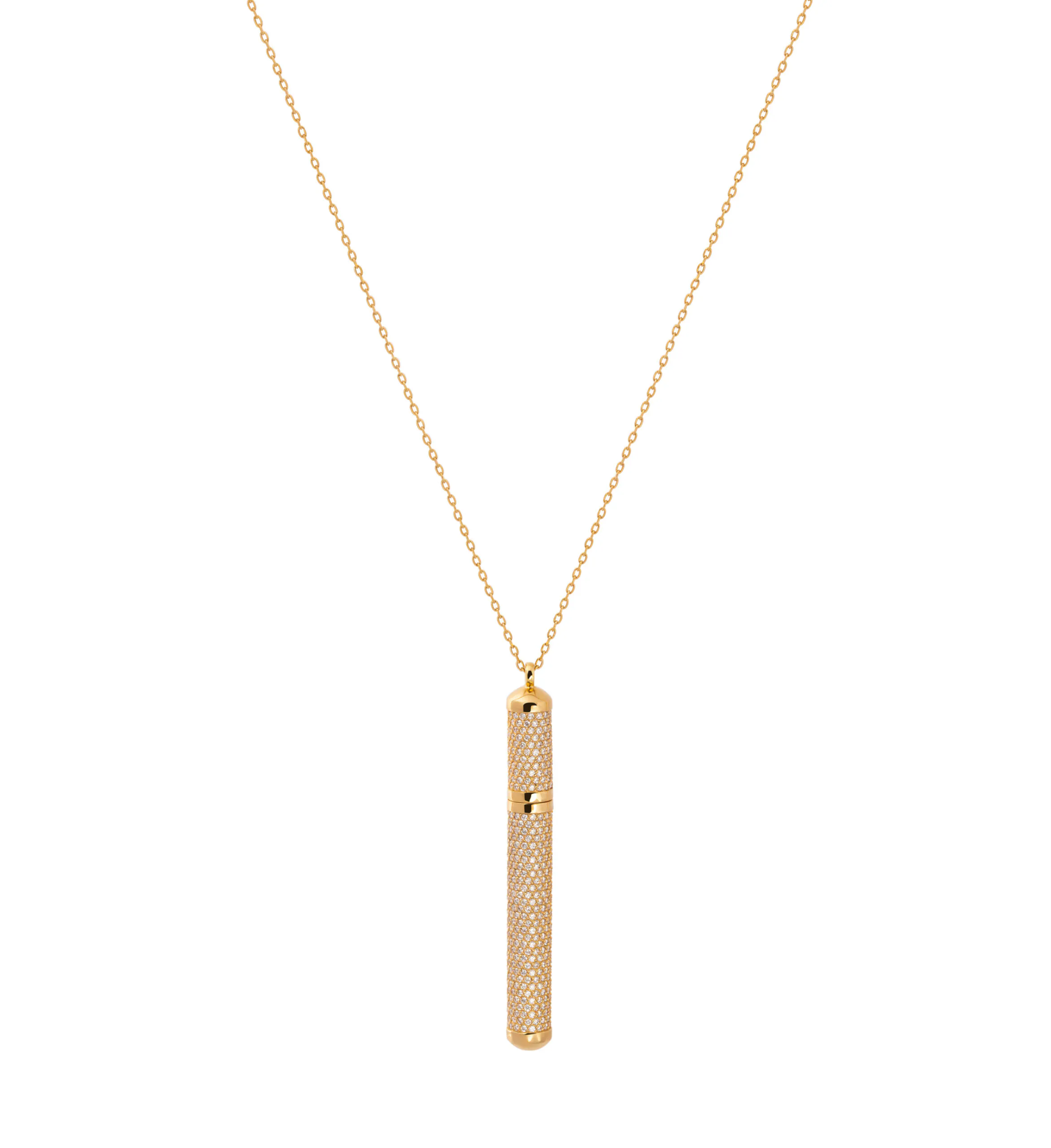 Custom Necklaces Capsule Necklace, diamonds, yellow gold for a luxurious style
