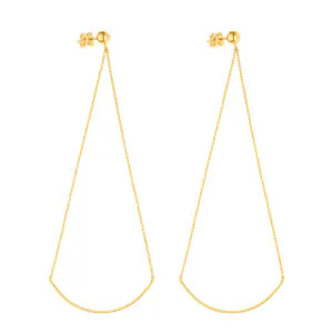 Arch earrings, yellow gold