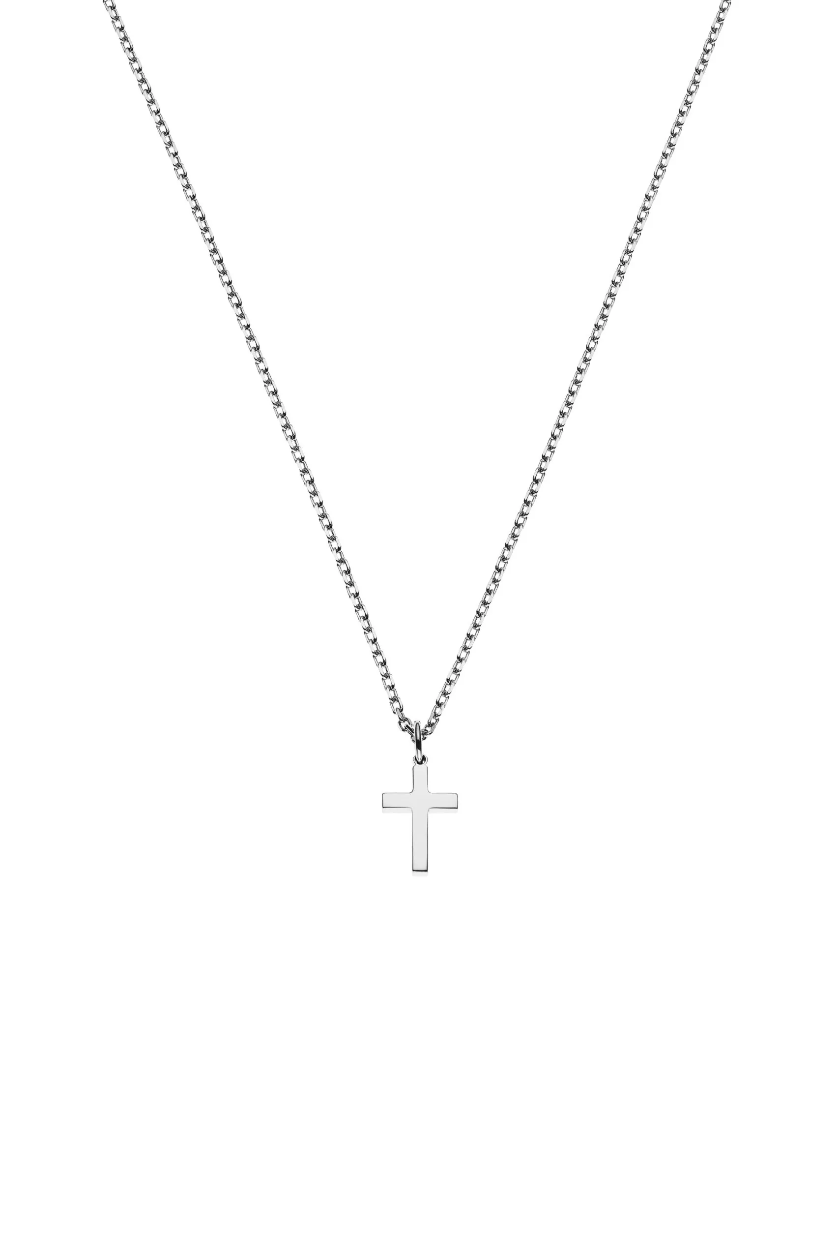 Custom Necklaces Mini Cross, white gold for a luxurious style