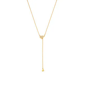 Heart Transformer Necklace, diamonds, yellow gold