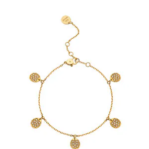 Flats Quintet Bracelet, yellow gold, diamonds