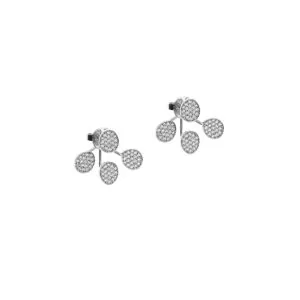 Tetra Flat Earrings, diamonds, white gold