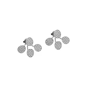Tetra Flat Earrings, diamonds, white gold