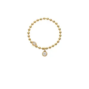 Duo Diamonds Eternal Ring, yellow gold
