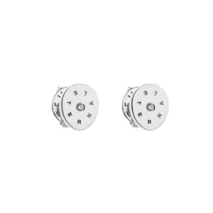 Flat Eternal Earrings, diamonds, white gold