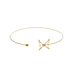 Butterfly Choker, diamonds, yellow gold