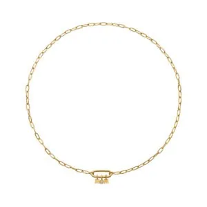 MOM Necklace, diamond, yellow gold